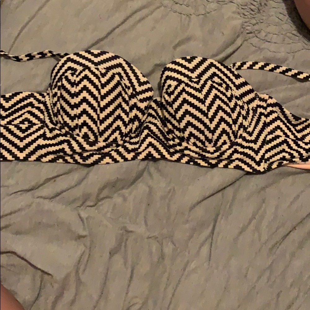 chevron swim top